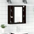 Miniatyrbilde 2 av 11: vidaXL Baderomsskap med speil svart eik 60x16x60 cm konstruert tre