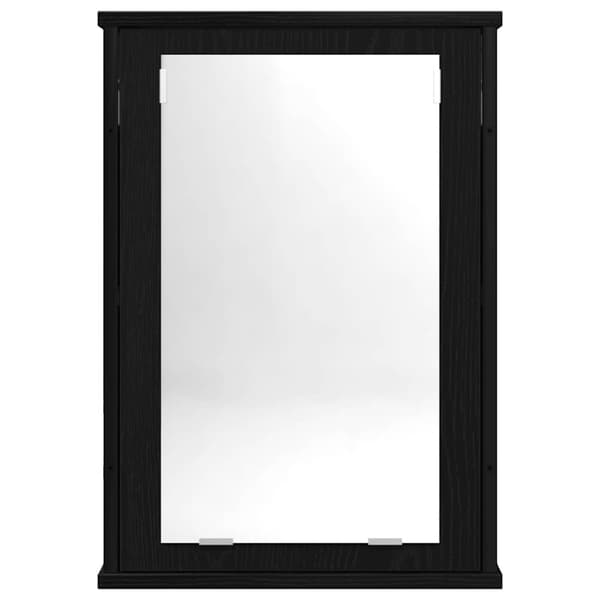 vidaXL Kylpyhuoneen peilikaappi musta tammi 42x12x60 cm tekninen puu