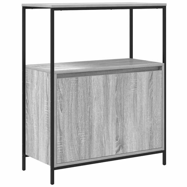 vidaXL badeværelsesskab med hylder 76,5x35x95 cm grå sonoma-eg