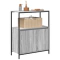 Miniatyrbillede 5 af 11: vidaXL badeværelsesskab med hylder 76,5x35x95 cm grå sonoma-eg