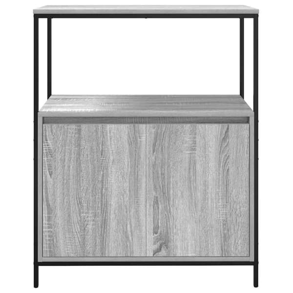 vidaXL badeværelsesskab med hylder 76,5x35x95 cm grå sonoma-eg