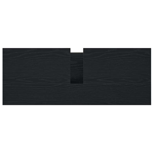 vidaXL Baderomsservantskap med skuffer svart eik 90x34,5x60 cm
