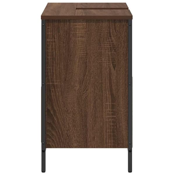 vidaXL Baderomsservantskap med skuffer brun eik 60x34,5x60 cm