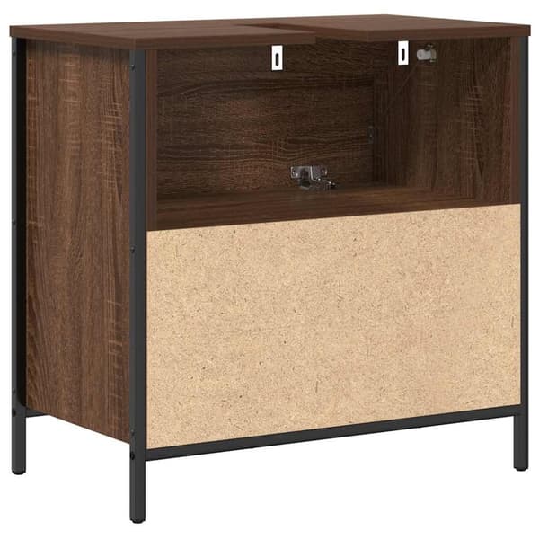 vidaXL Baderomsservantskap med skuffer brun eik 60x34,5x60 cm