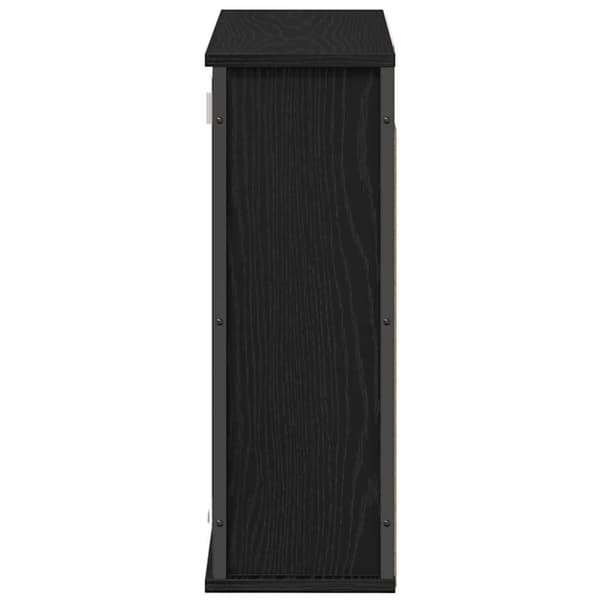 vidaXL Baderoms veggskap med speil svart eik 60x21x60 cm