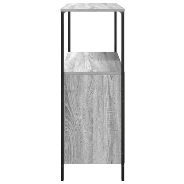 vidaXL Baderomsskap med hyller grå eik 76,5x35x95 cm