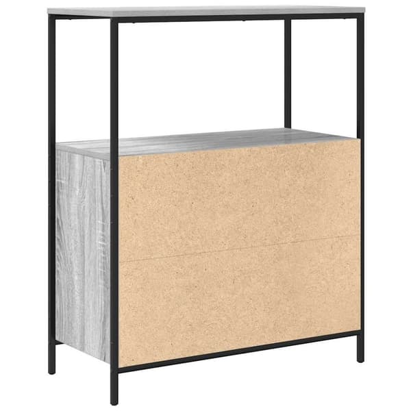 vidaXL Baderomsskap med hyller grå eik 76,5x35x95 cm