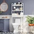Miniatyrbillede 2 af 6: Toilet reol, SONGMICS, 63x26x163 cm, Hvid.