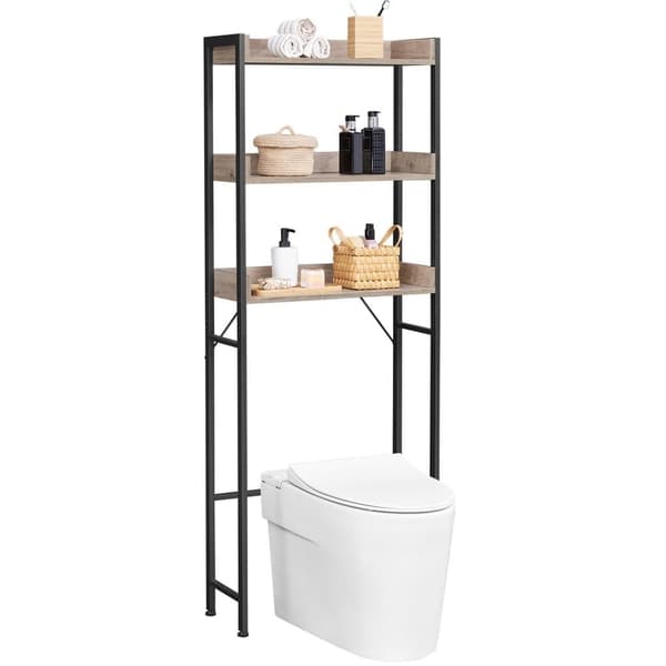Reol, BTS002B01, 63x25 cm, Greige-Sort