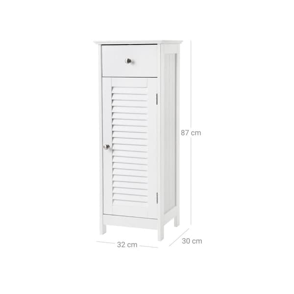 Kaappi, VASAGLE BBC43WT, 32x87x30 cm, Valkoinen