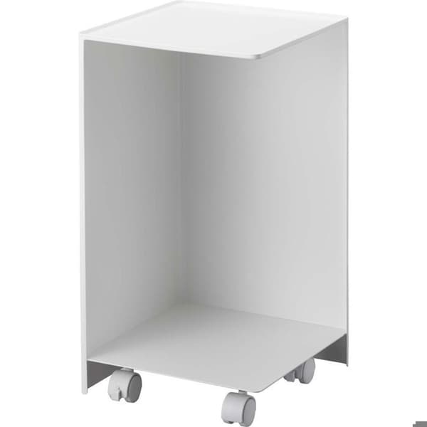 Toalettförvaring - Hjul - Vit - Stål - 4 hjul - 43 cm höjd