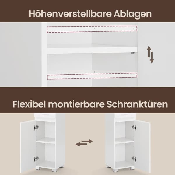 Badrumsmöbler - med en låda, kompakt och modern