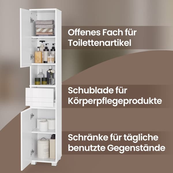 Badrumsmöbler - med en låda, kompakt och modern