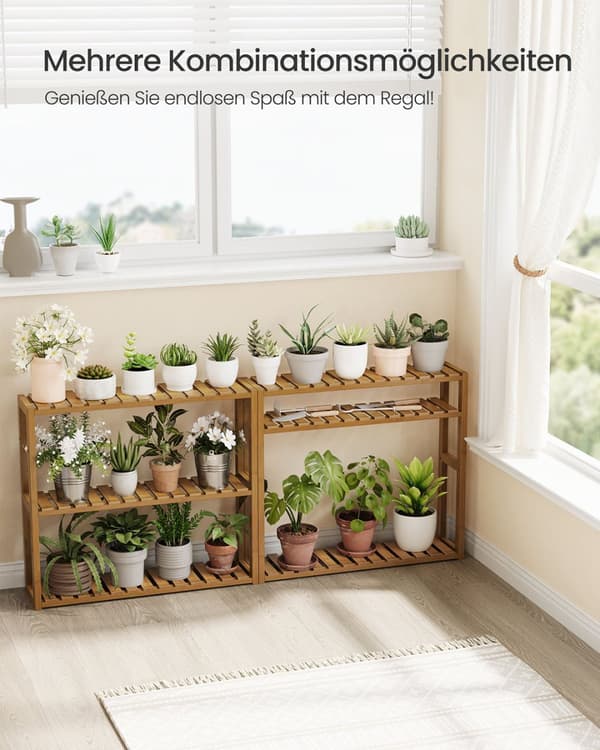 Badestativ med 3 justerbare hylder - 15x60x54 cm - kaffebrun