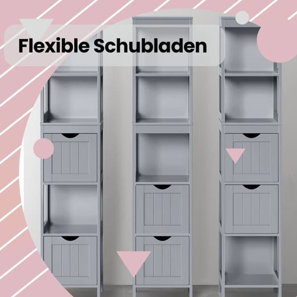 Badrumsmöbler - fristående skåp, elegant design