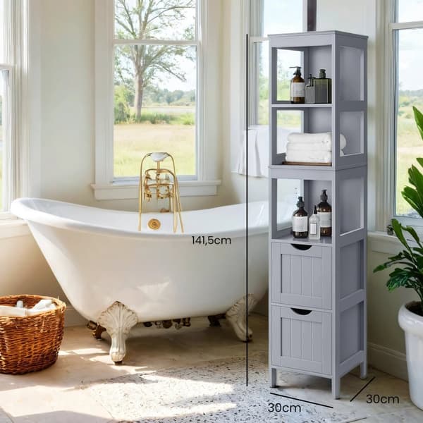 Badrumsmöbler - fristående skåp, elegant design