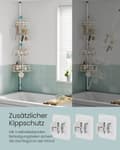 Miniatyrbild 3 av 6: Duschhylla, SONGMICS, 26.7x35 cm, Molnvit
