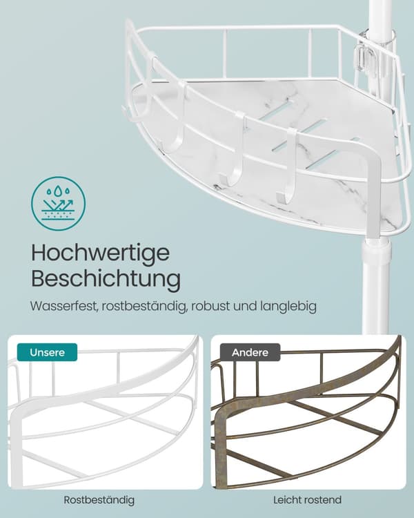 Duschhylla, SONGMICS, 26.7x35 cm, Molnvit