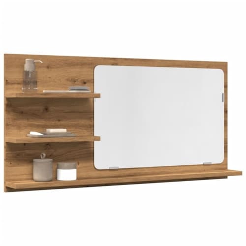 Spegelskåp för badrum artisan ek 90x11x45 cm konstruerat trä