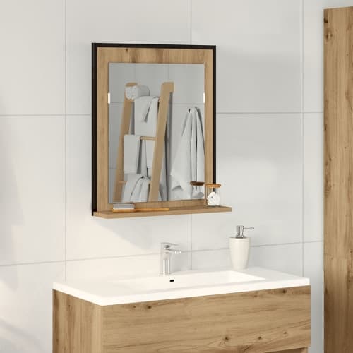Badrumsspegel artisan ek 50x12x60 cm konstruerat trä