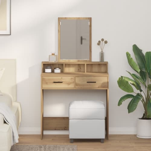 Sminkbord med lådor artisan ek 79x41x140 cm