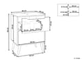 Miniatyrbilde 3 av 9: Servantskap Lysebrunt MDP 60 x 80 cm Baderomsoppbevaring med Skuffer