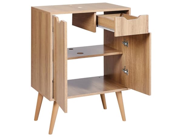Servantskap Hvit MDP 60 x 80 cm Oppbevaring med Hylle til Baderom