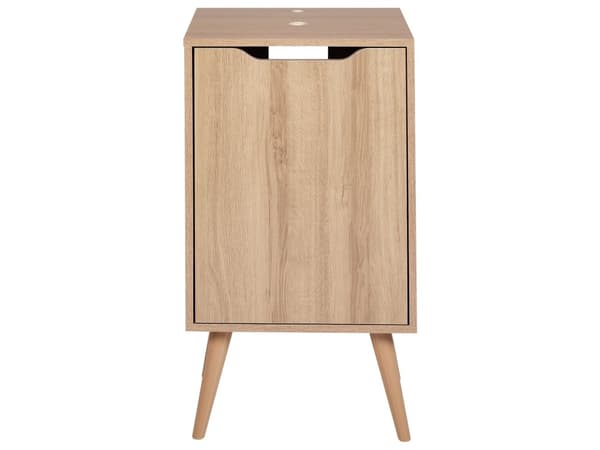Vaskeskab lysebrunt MDP 45 x 80 cm opbevaring med hylder