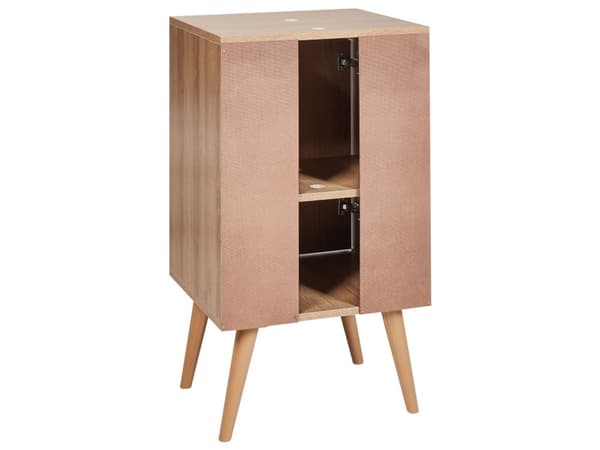 Vaskeskab lysebrunt MDP 45 x 80 cm opbevaring med hylder
