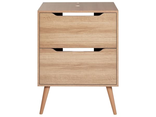 Vaskeskab Lysebrun MDP 60 x 80 cm Badeværelsesopbevaring med skuffer