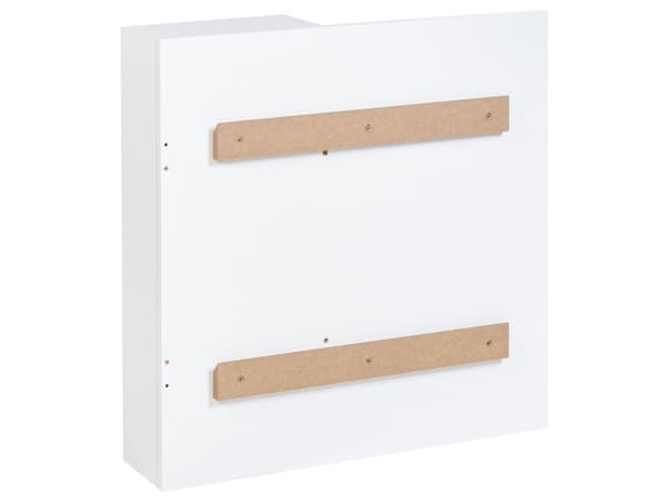 Væghængt badeværelsesskab med spejl Hvid MDP 60 x 60 cm Opbevaring Skandinavisk stil
