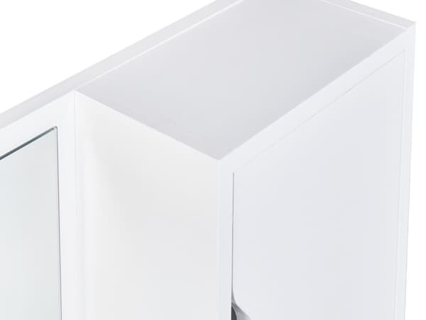 Væghængt badeværelsesskab med spejl Hvid MDP 60 x 60 cm Opbevaring Skandinavisk stil