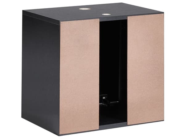 Badeværelsesskab sort MDF skabskorpus 44 x 40 cm med dør og hul til håndvask