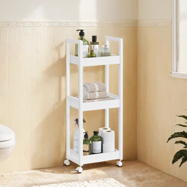 Trolley, badkamerplank, nisplank bamboe