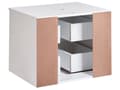 Miniatyrbillede 6 af 8: Vaskeskab Hvid MDF Træ 60 cm Bred Underskab til Vask Badeværelsesskab med Skuffer Moderne Skab til under Håndvask Baderum med Opbevaring
