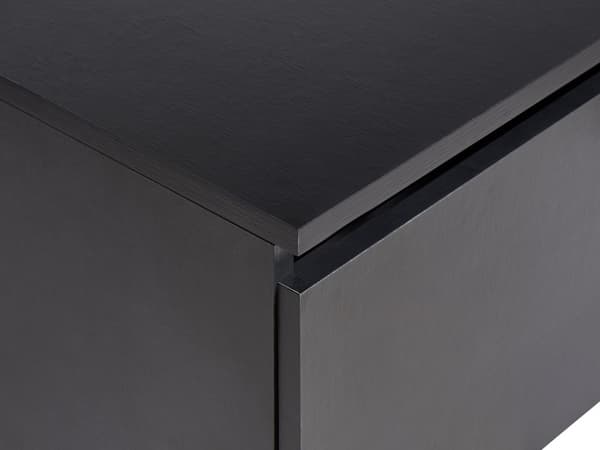 Veggmontert Baderomsskap Svart MDP-kropp 80 x 40 cm Riflet Front med 2 Hyller Forhåndsskårne Hull