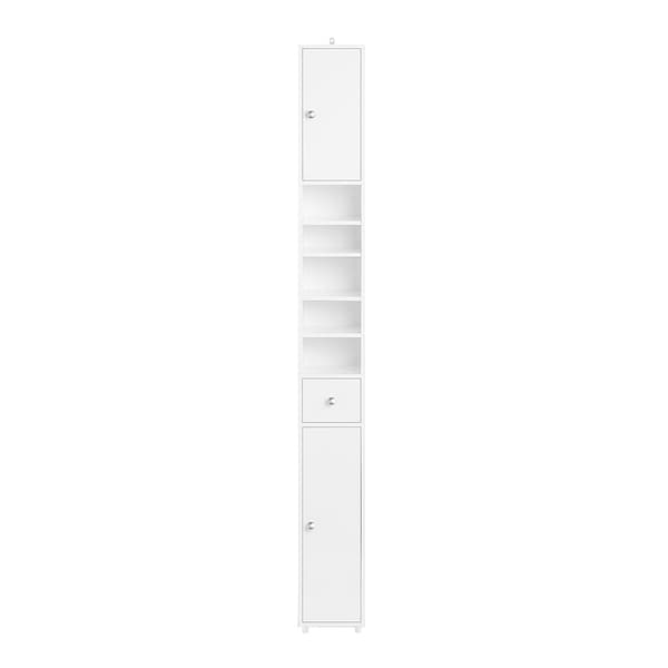 Badeværelse Høj Skab, BZR167-GW, 20x20x180 cm, Hvid