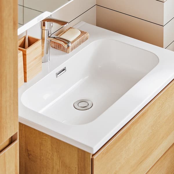Vaskebassin med Skab, BZR174-N, 61x46x54 cm, Hvid