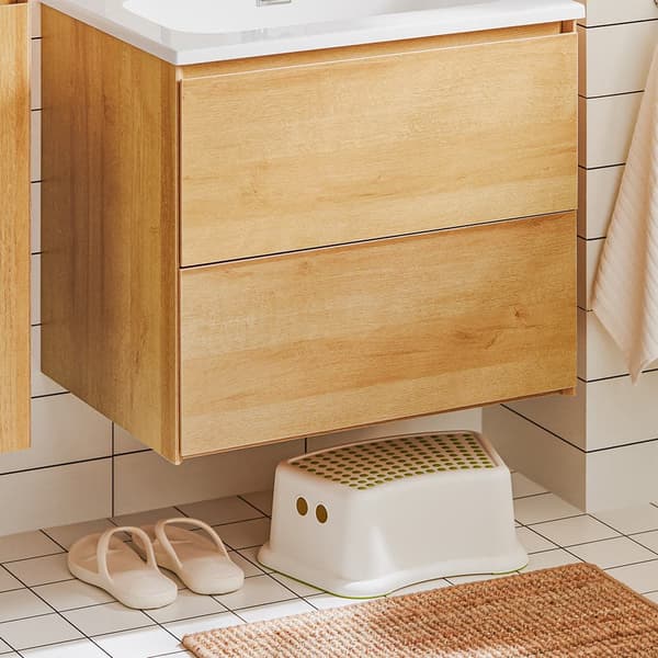 Vaskebassin med Skab, BZR174-N, 61x46x54 cm, Hvid