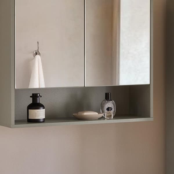 Seinäkaappi, BZR134-NG, 60x20x49.5 cm, Luonnollinen Harmaa
