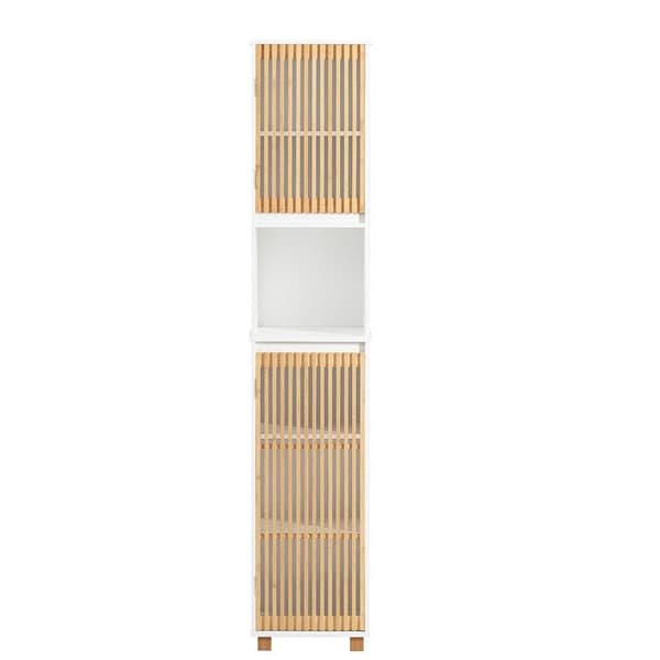 Badeværelseskabinet, BZR127-W, 33x33x165 cm, Hvid