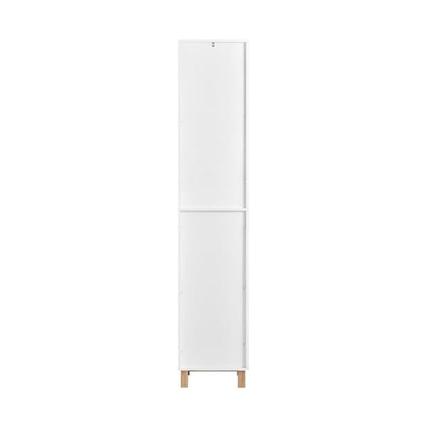 Korkea kaappi, BZR91-W, 34x30x170 cm, Valkoinen