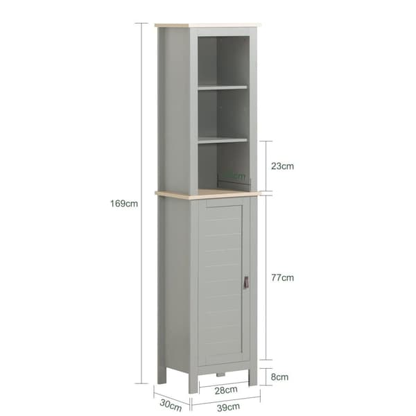 Højt Skab, BZR68-HG, 39x30x169 cm, Brun