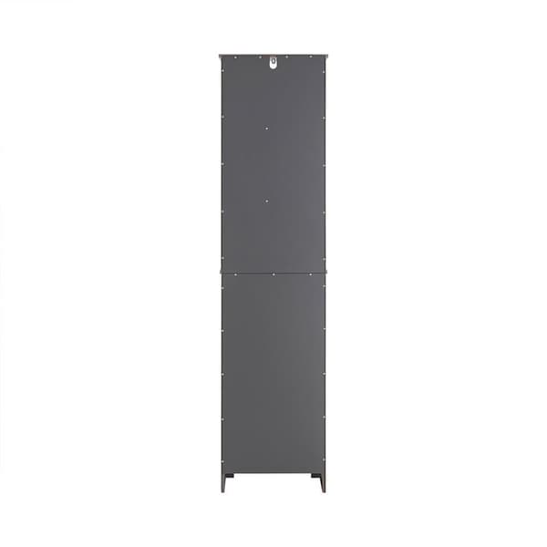 Högt Skåp, BZR17-DG, 40x35x161 cm, Grå