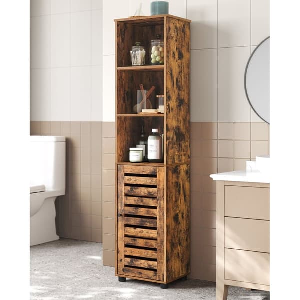 Kylpyhuoneen kaappi, VASAGLE BBK160X01, 40x30x167 cm, ruskea