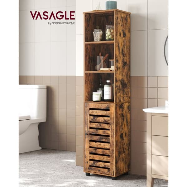 Kylpyhuoneen kaappi, VASAGLE BBK160X01, 40x30x167 cm, ruskea