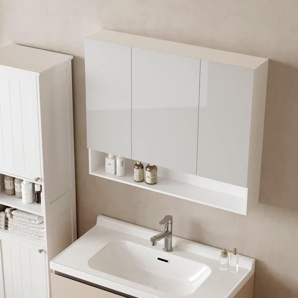 Badeværelsesskab, VASAGLE BBK129W01, 16,5x70x75 cm, Hvid