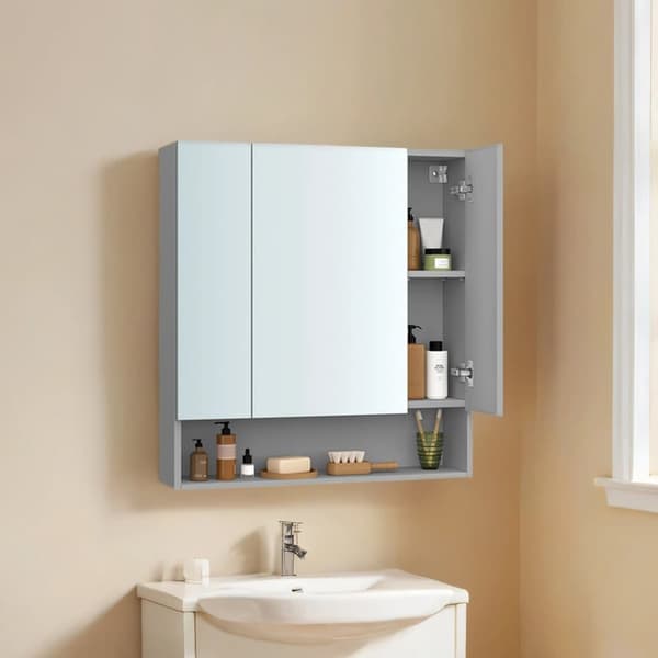 Badeværelsesskab, VASAGLE BBK129W01, 16,5x70x75 cm, Skyhvid