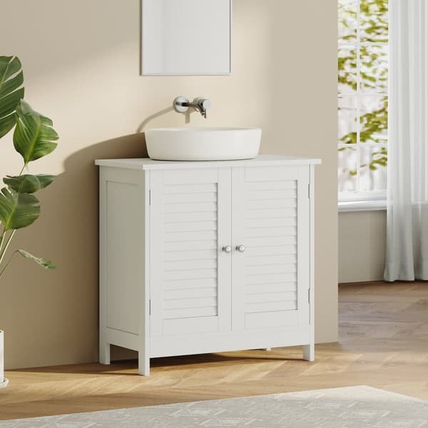 Badrumsskåp, VASAGLE BBC05WT, 60x30x60 cm, Vit