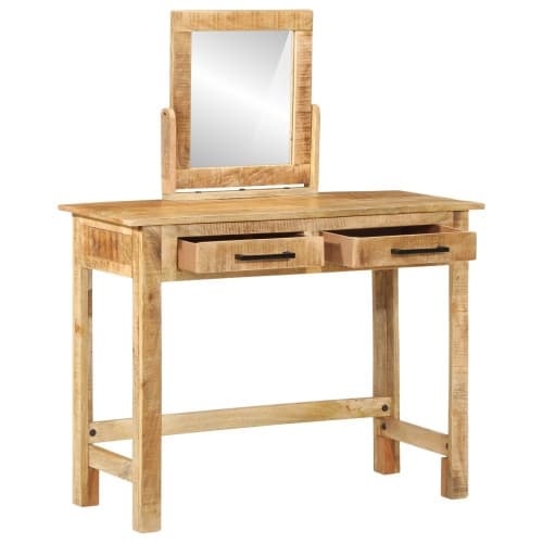 Dressing Table med spegel Massivt trä Grovt mango